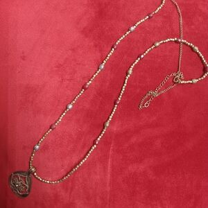 Elegant Beaded Necklace with Pendant